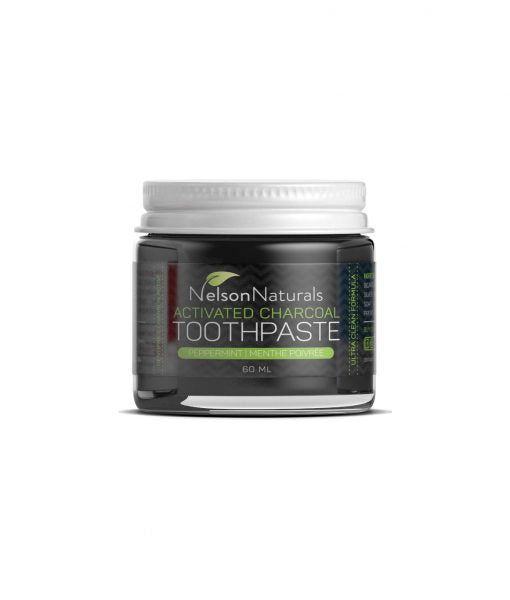 Nelson Naturals Activated Charcoal Toothpaste 60mL - WHOLESALE