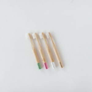 Kids Soft Toothbrush with Biodegradable Plant-Based Bristles - 4-Pack